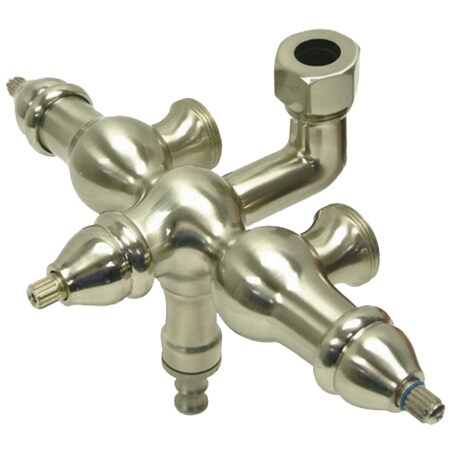 Kingston Brass Tub Faucet Body, 2, Wall; Deck, Brushed Nickel ABT400-8